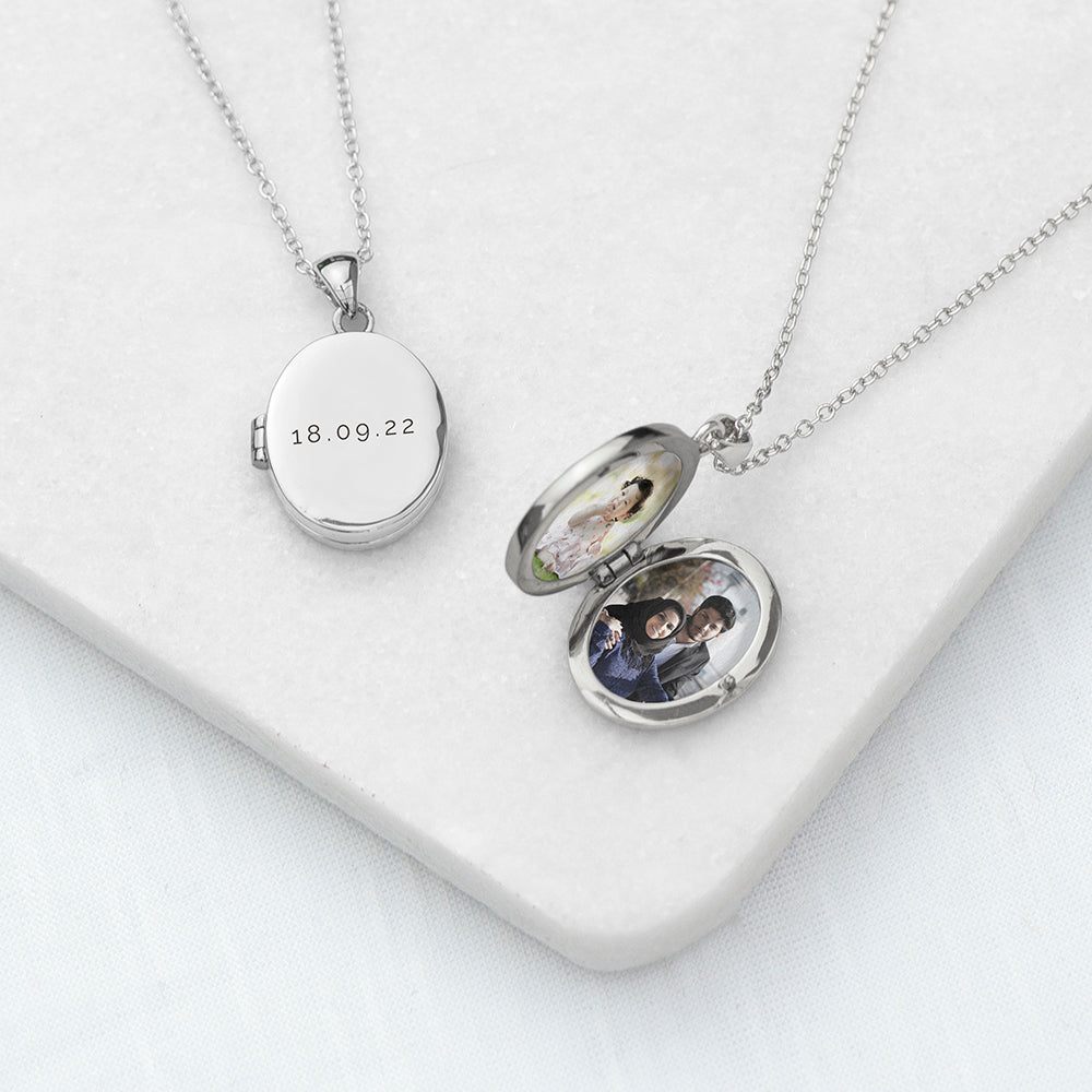 Personalized Oval Photo Locket - Lovesakes