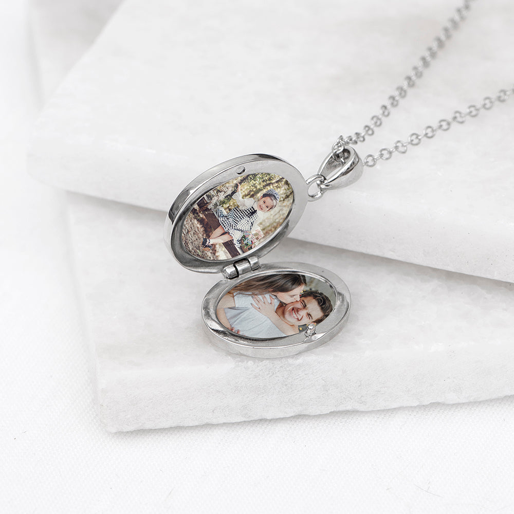 Personalized Oval Photo Locket - Lovesakes