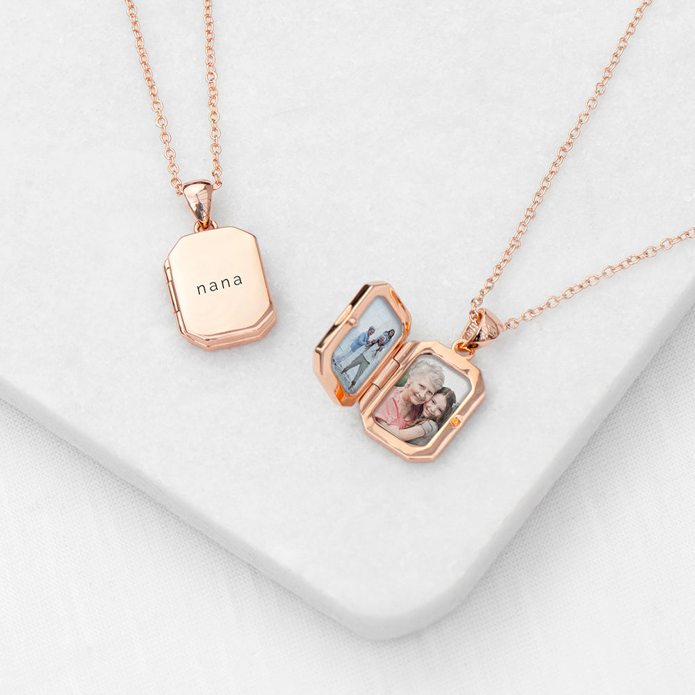 Personalized Rectangular Photo Locket - Lovesakes