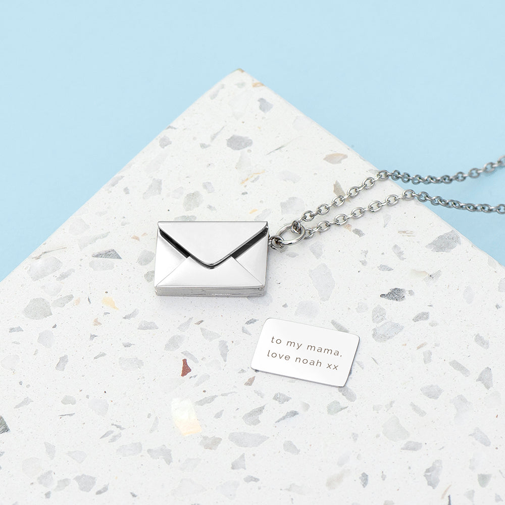 Personalized Secret Message Envelope Necklace - Lovesakes