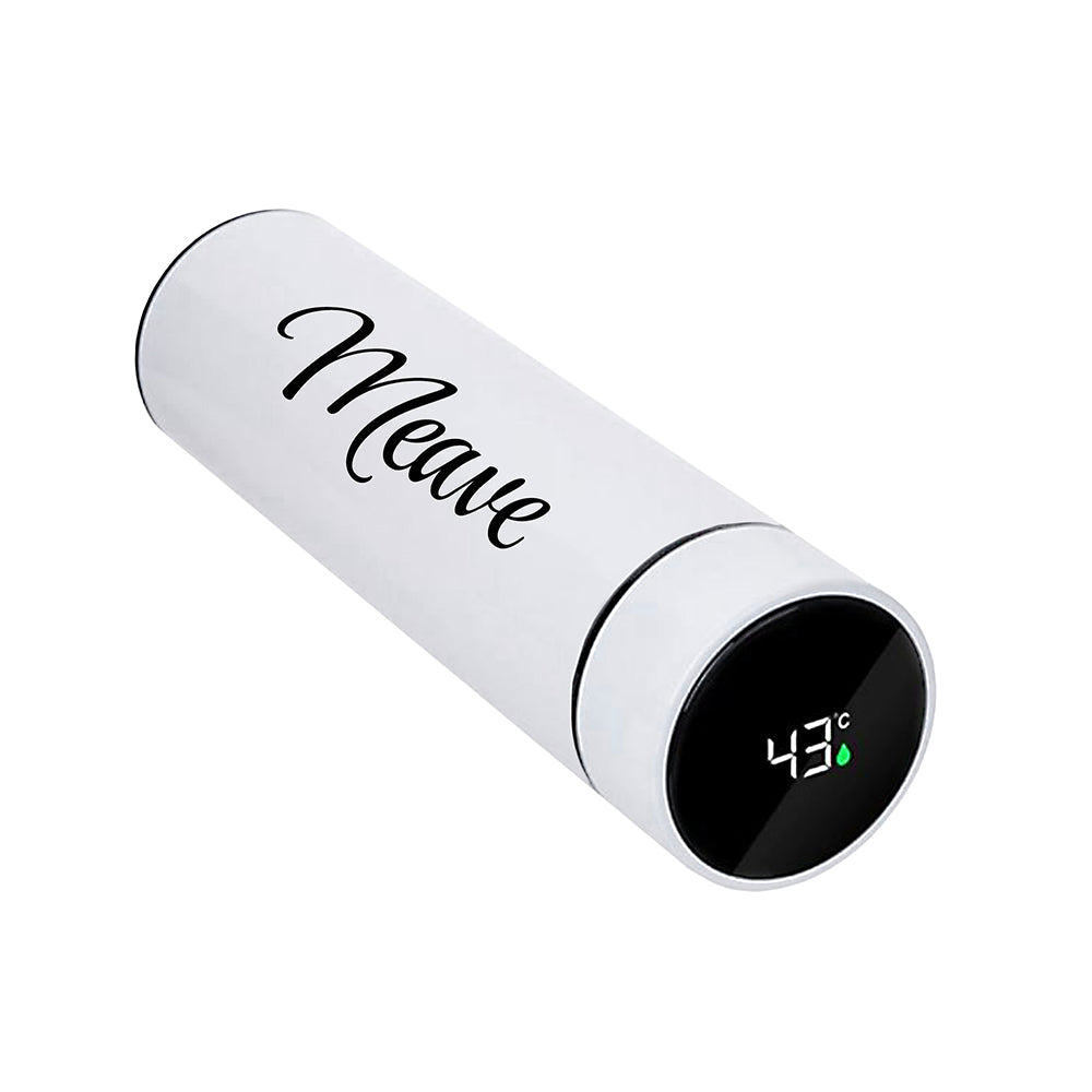 Personalized Thermos with Temperature Display in Black - Lovesakes