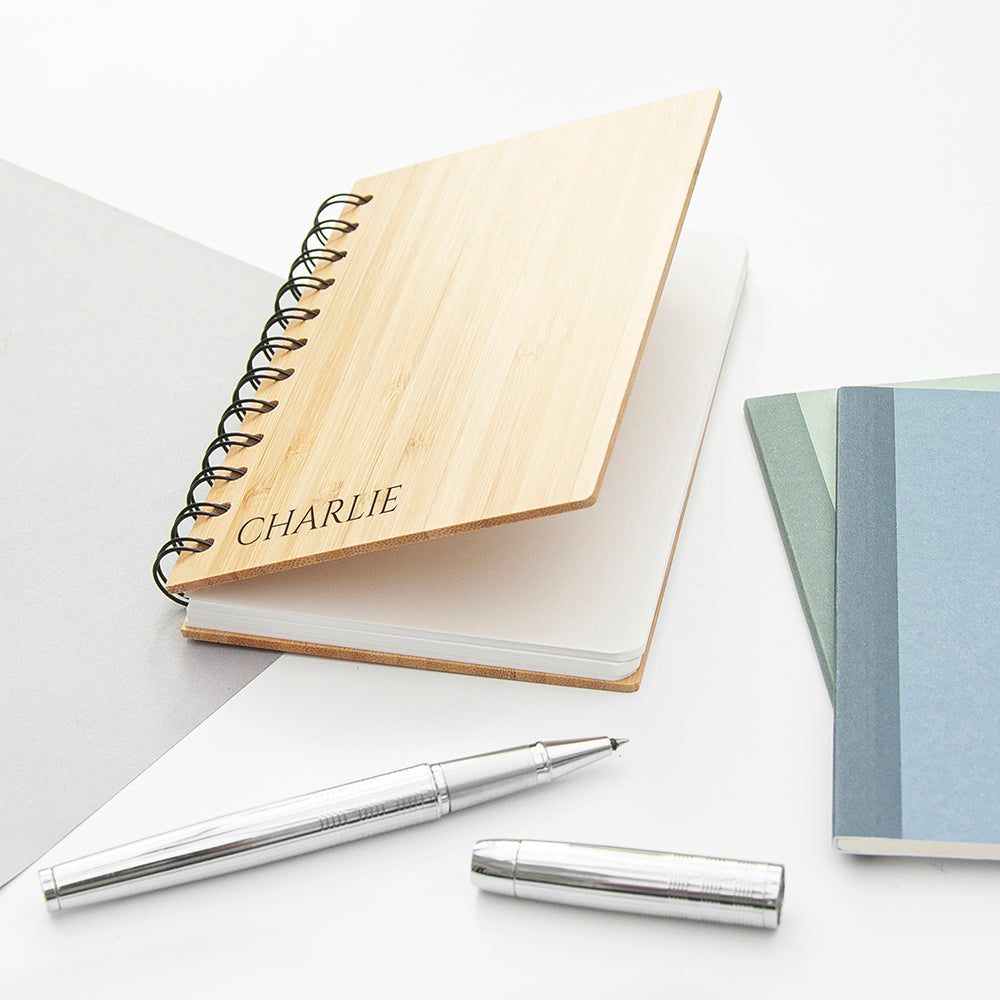 Personalized Bamboo Notebook - Lovesakes