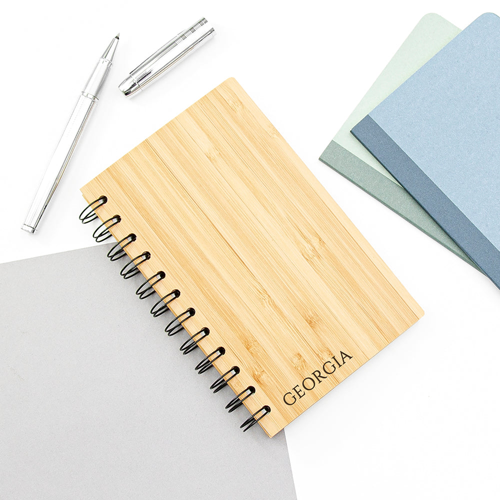 Personalized Bamboo Notebook - Lovesakes