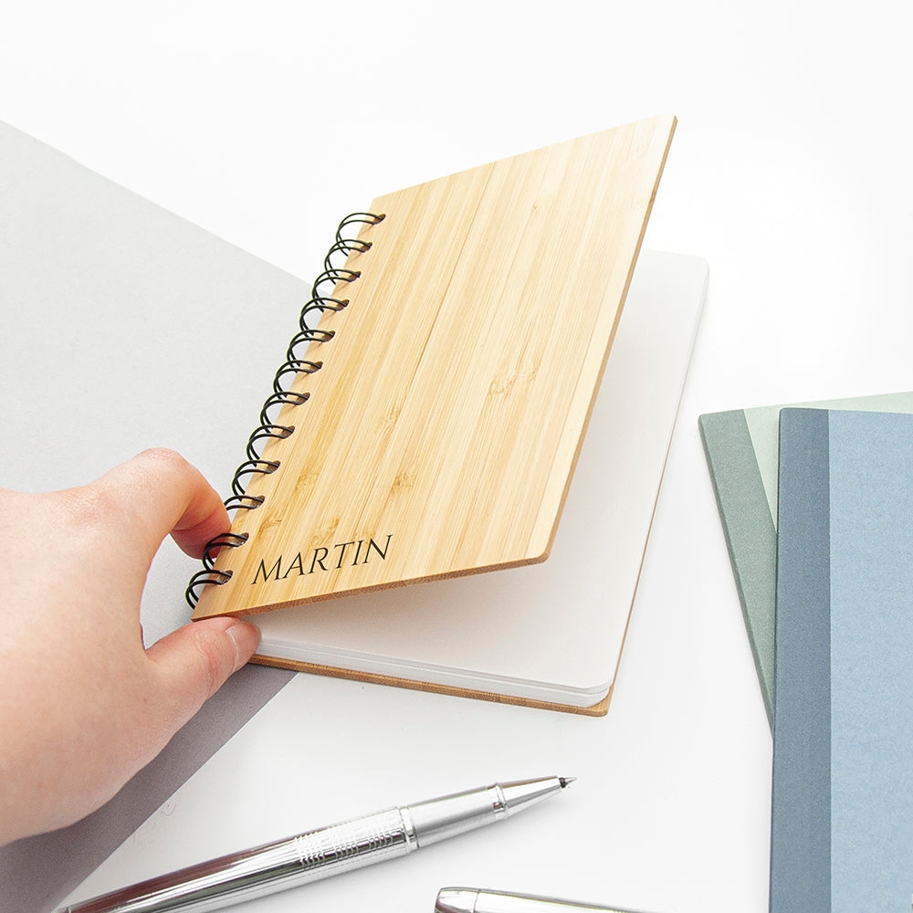 Personalized Bamboo Notebook - Lovesakes