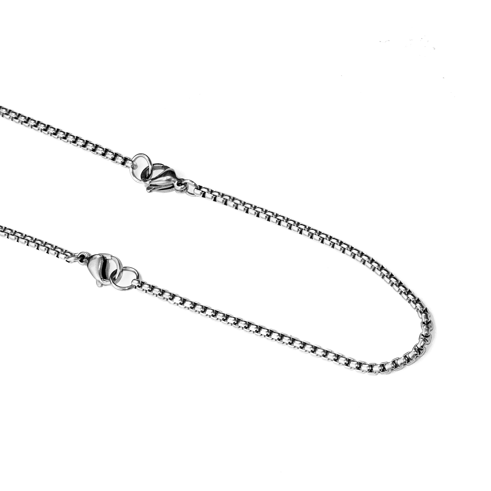 Personalised Men's Snowflake Obsidian Dog Tag Necklace - Lovesakes