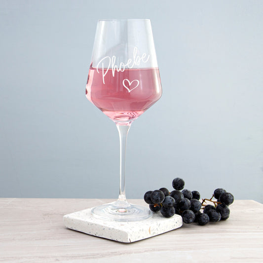 Personalized Love Wine Glass