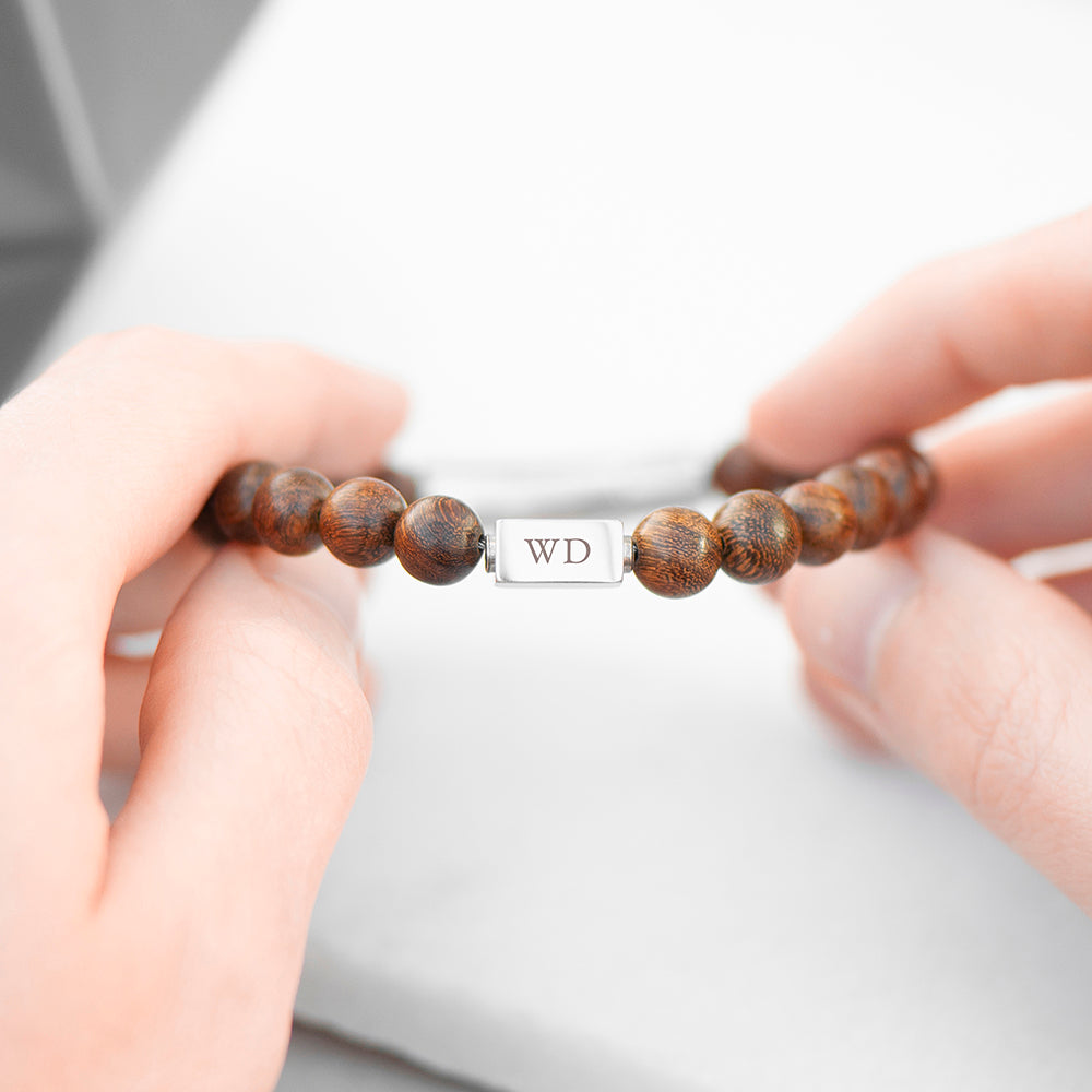 Personalized Men's Wooden Bracelet - Lovesakes