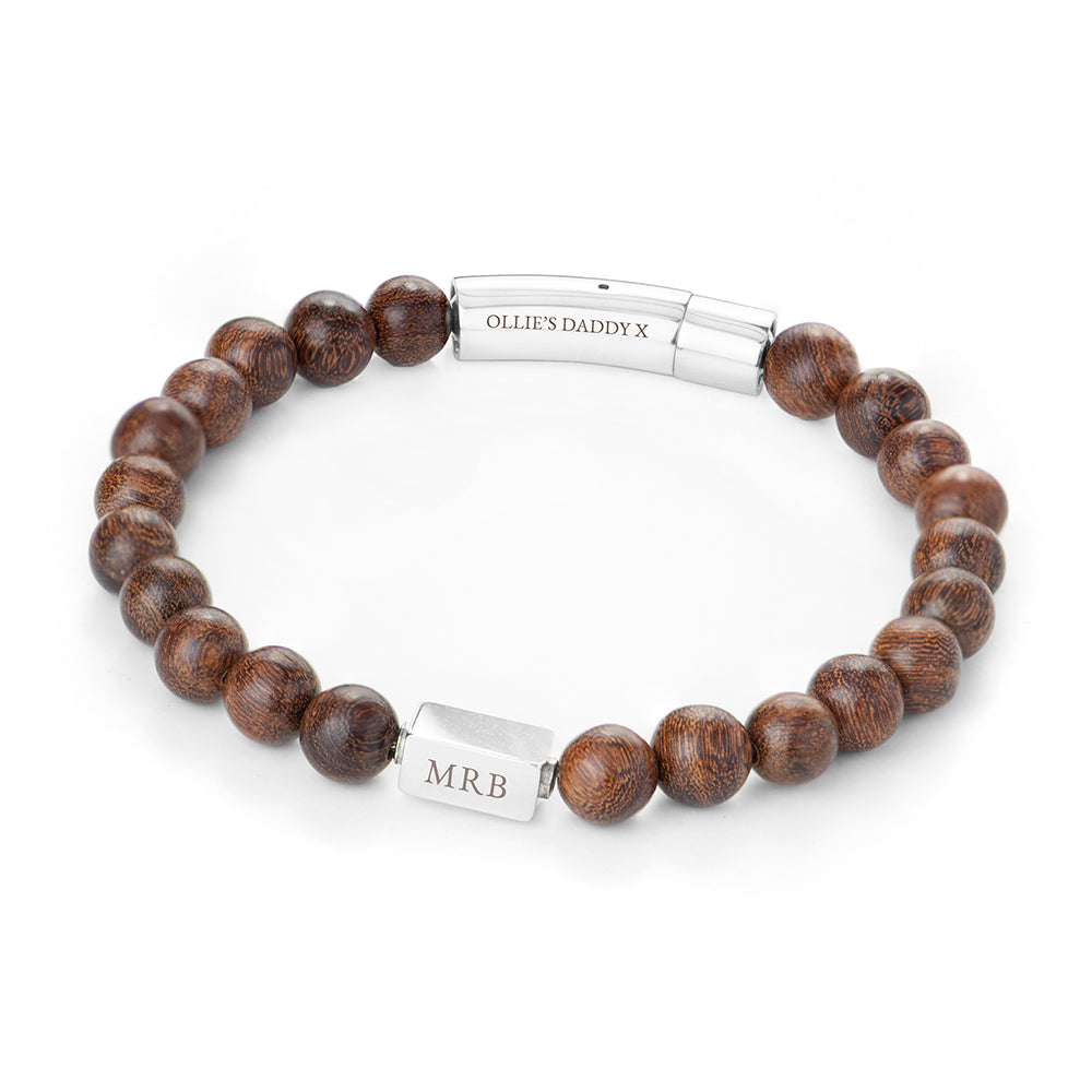 Personalized Men's Wooden Bracelet - Lovesakes