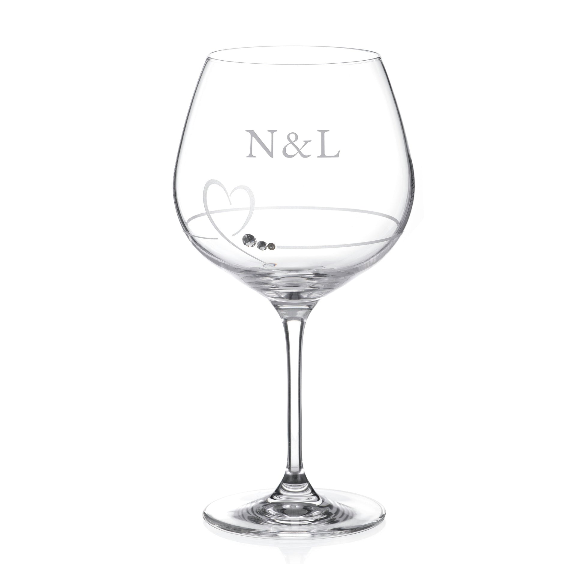 Personalised Petit Gin Glass with Swarovski Crystals