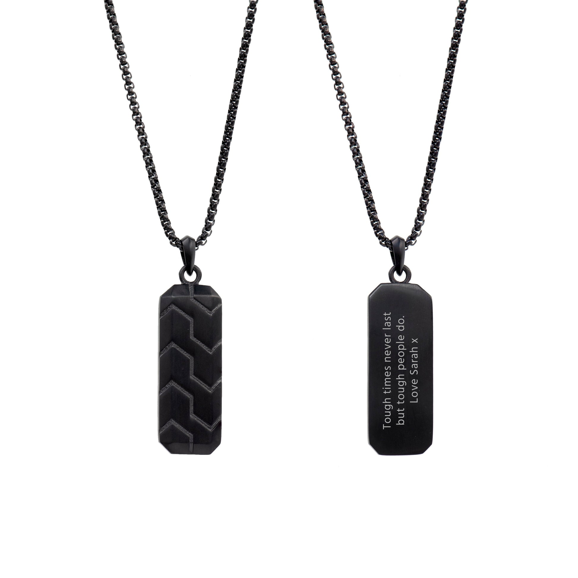 Personalized Men's Tyretread Stone Necklace - Lovesakes