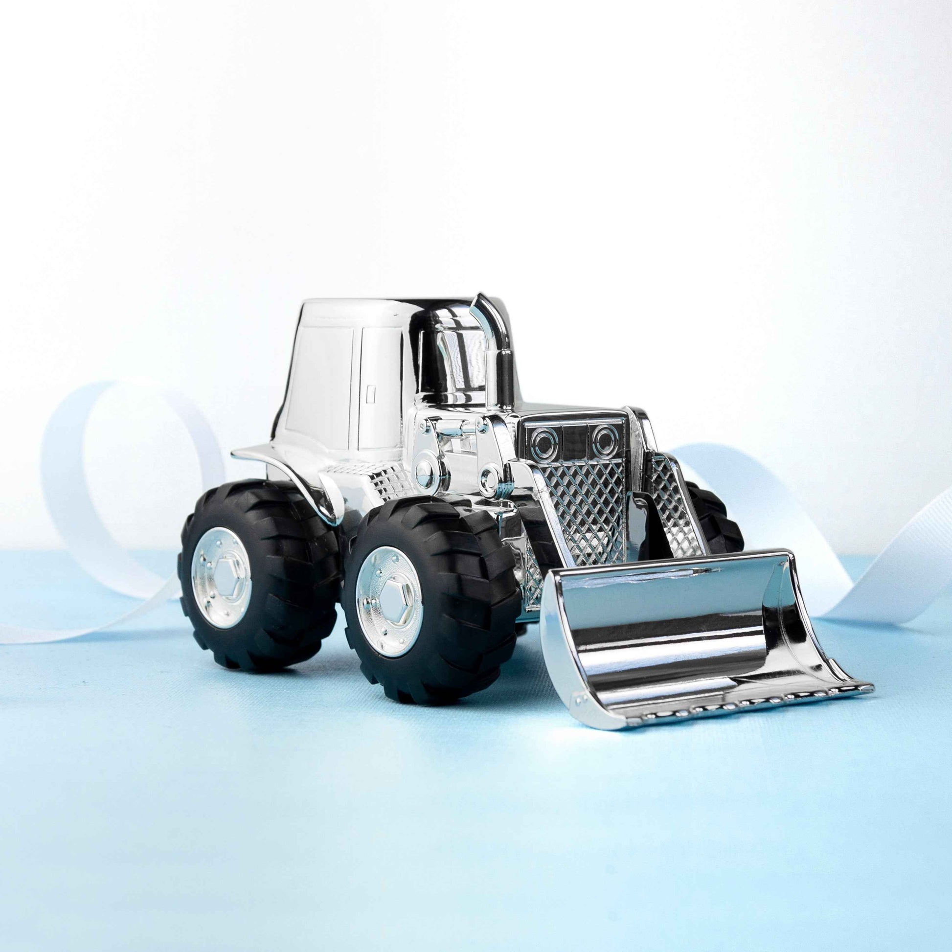 Engraved Silver Plated Digger Money Box