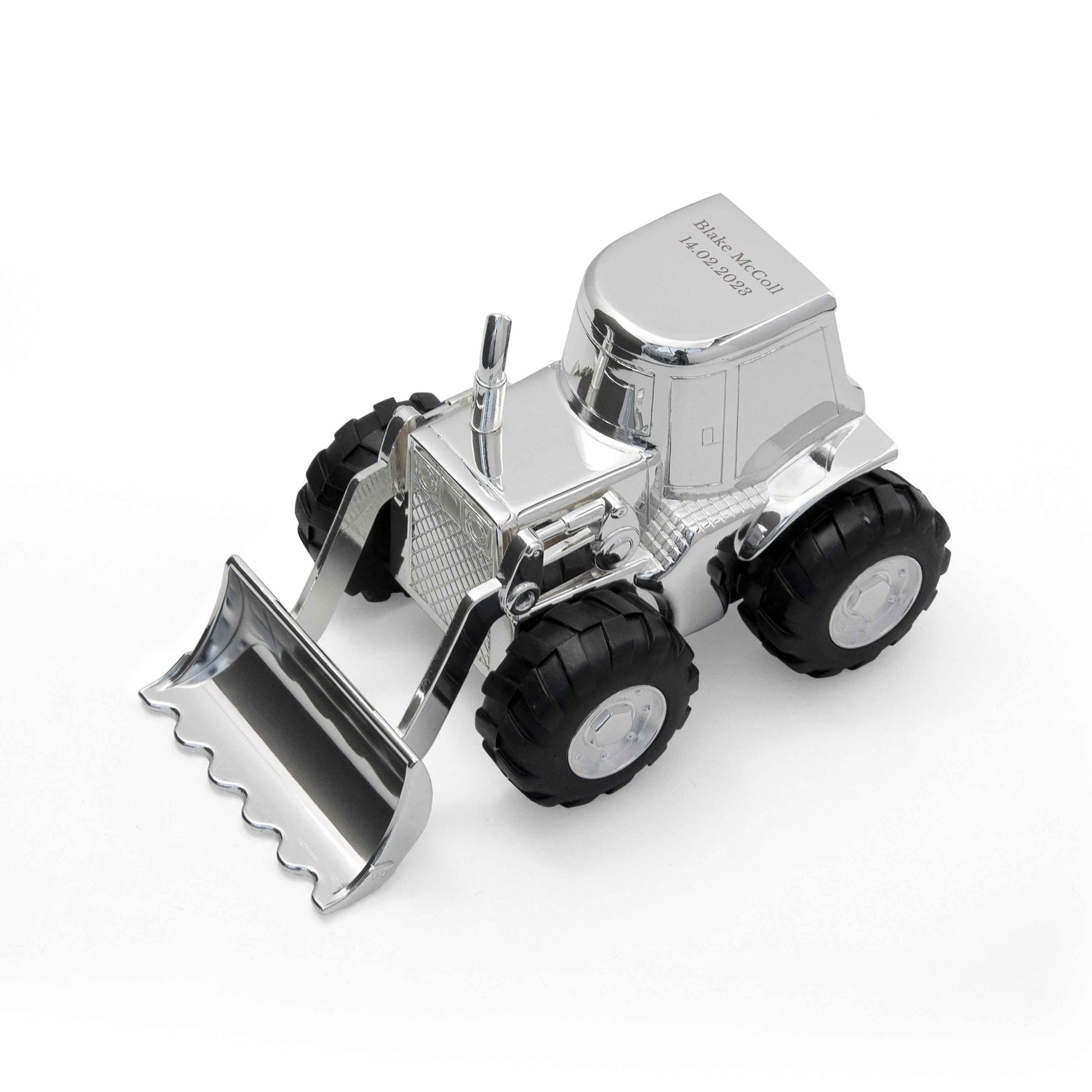 Engraved Silver Plated Digger Money Box