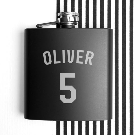 Engraved Football Shirt Hip Flask