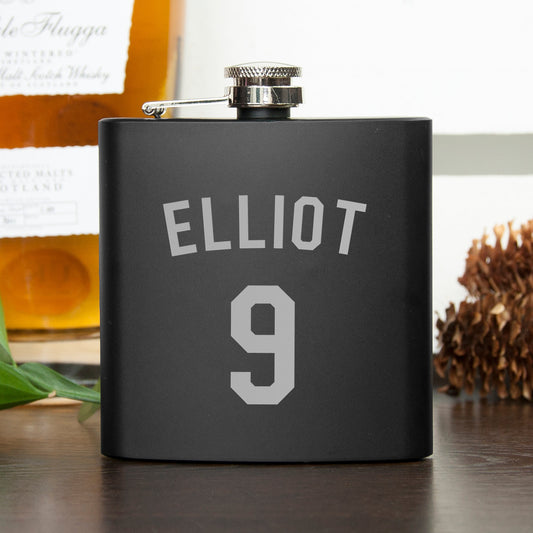 Engraved Football Shirt Hip Flask