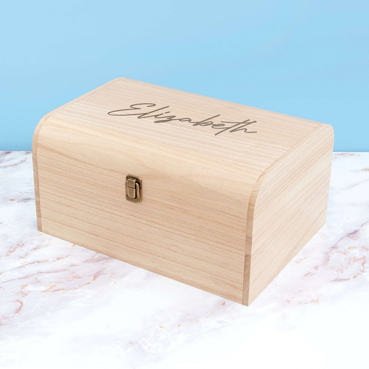 Personalized Engraved Wooden Keepsake Box