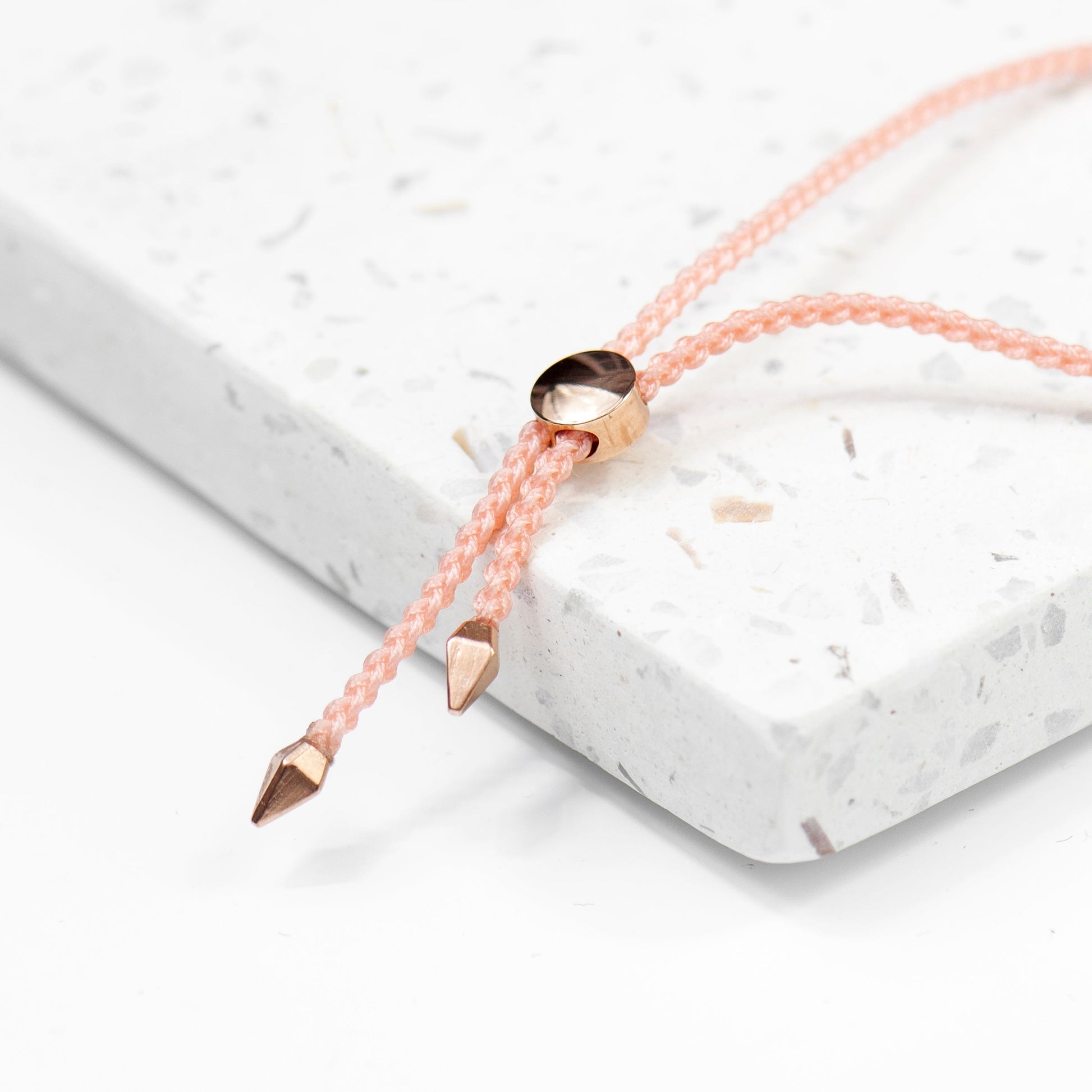 Personalized Rose Gold Identity Rope Bracelet - Lovesakes