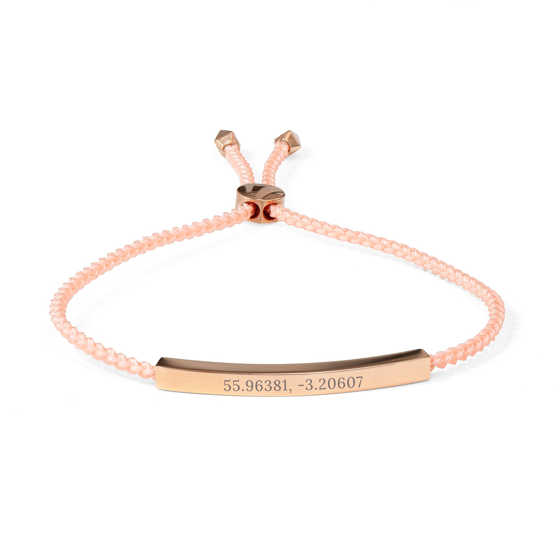 Personalized Rose Gold Identity Rope Bracelet - Lovesakes