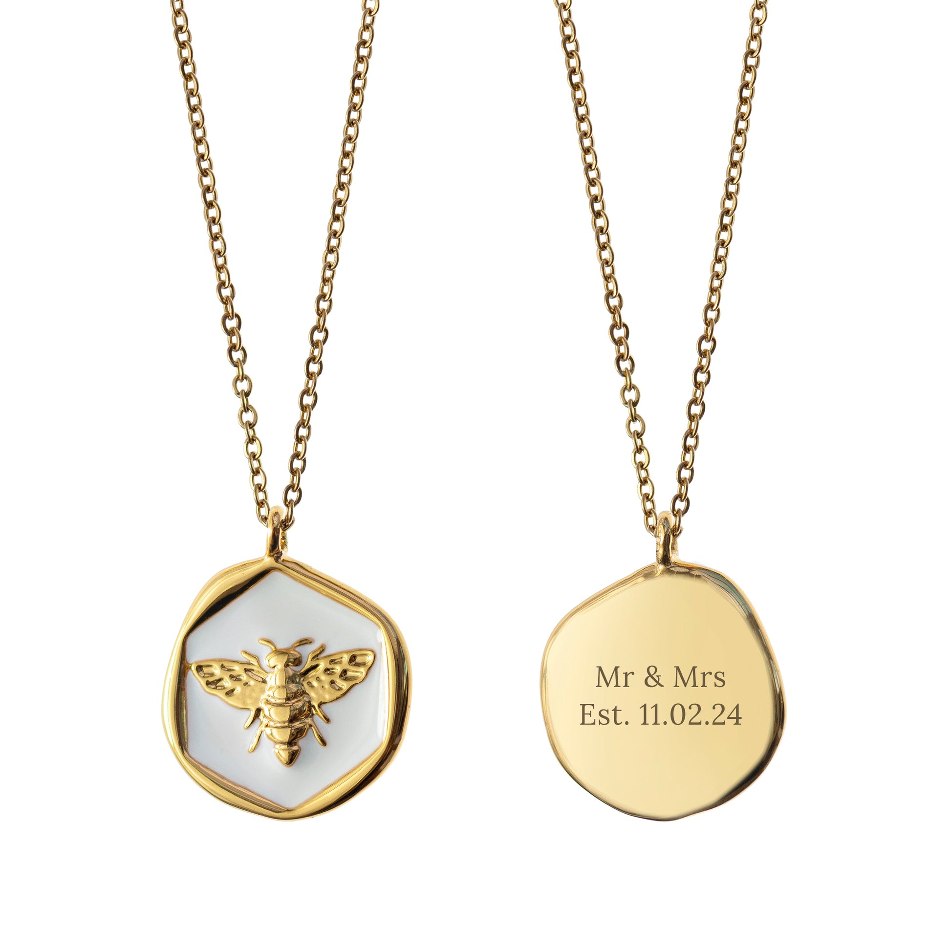 Personalised Honey Bee Pendant and Necklace - Lovesakes