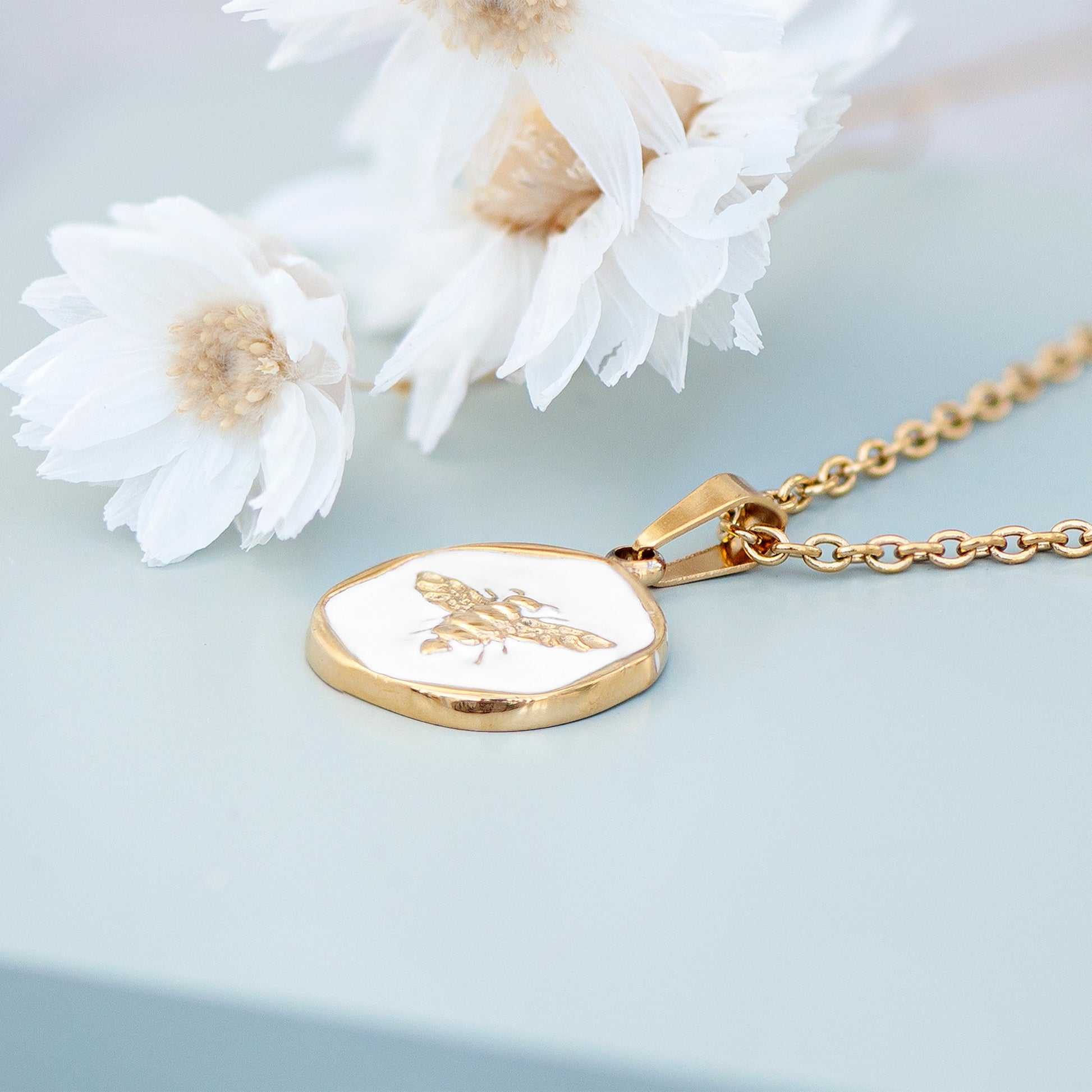 Personalised Honey Bee Pendant and Necklace - Lovesakes