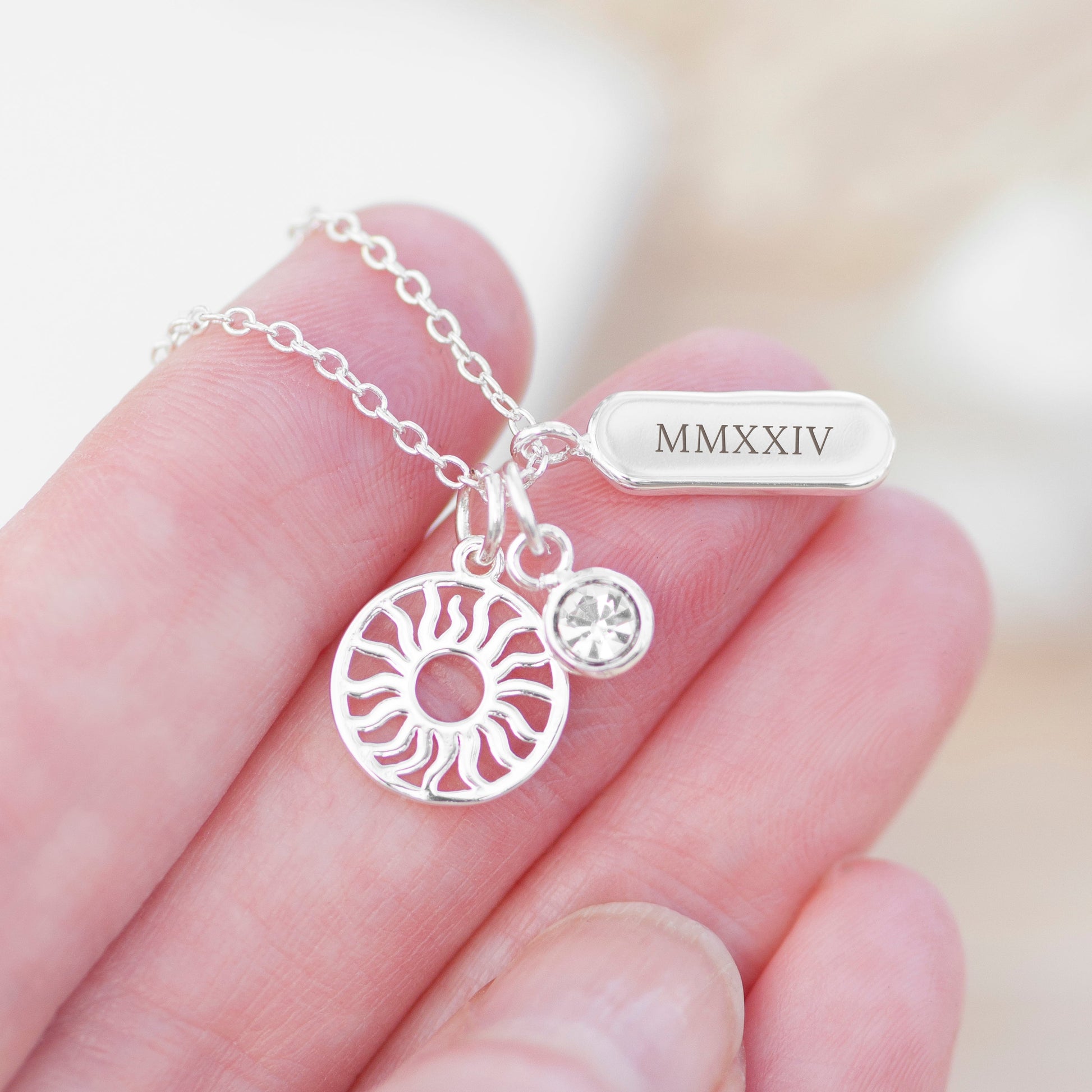 Personalized Eternal Sun Charms Necklace - Lovesakes