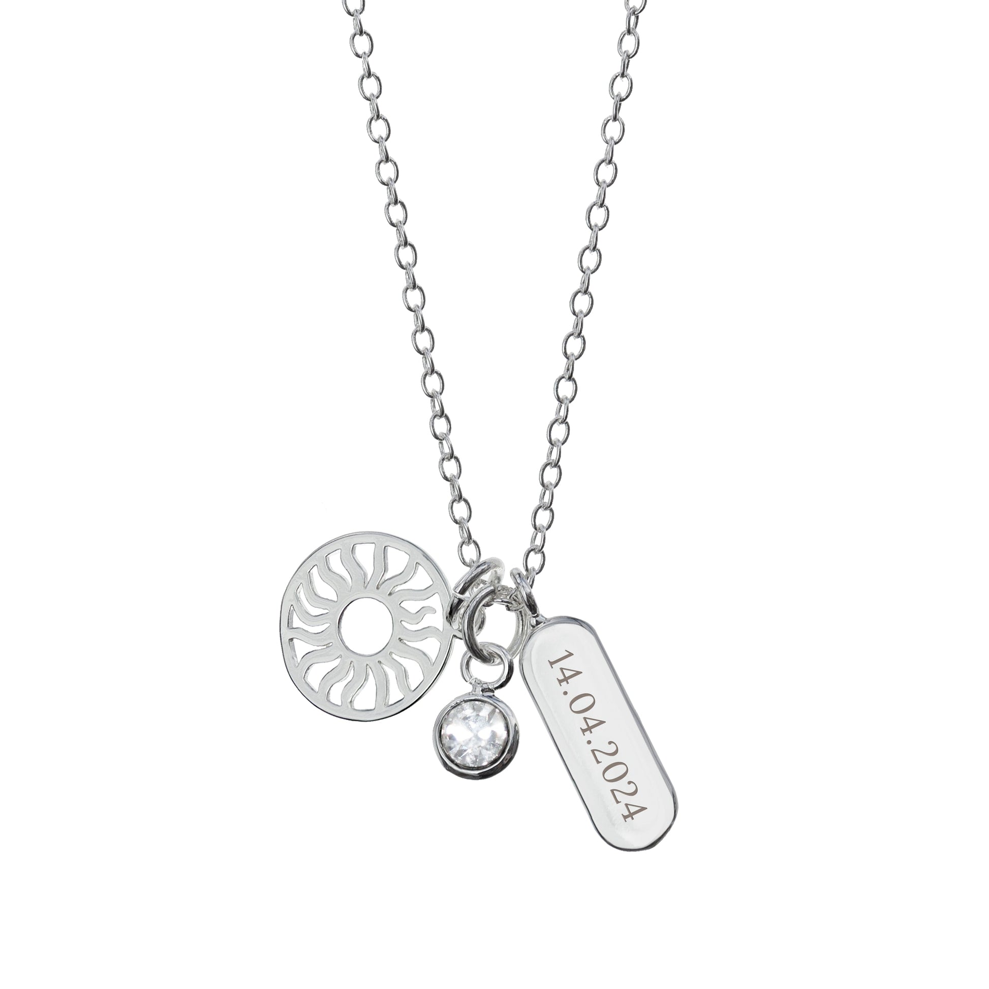 Personalized Eternal Sun Charms Necklace - Lovesakes