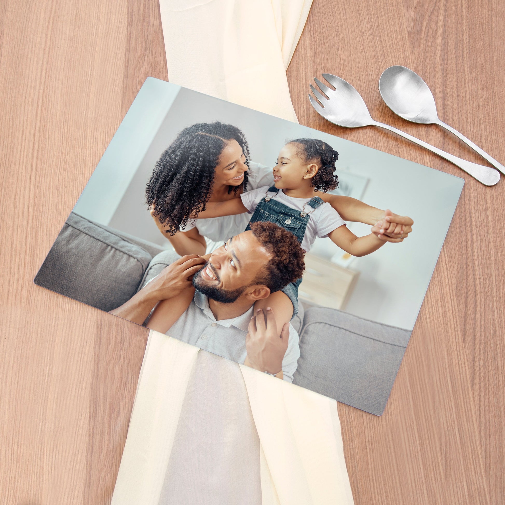 Personalised Family Photo Glass Chopping Board