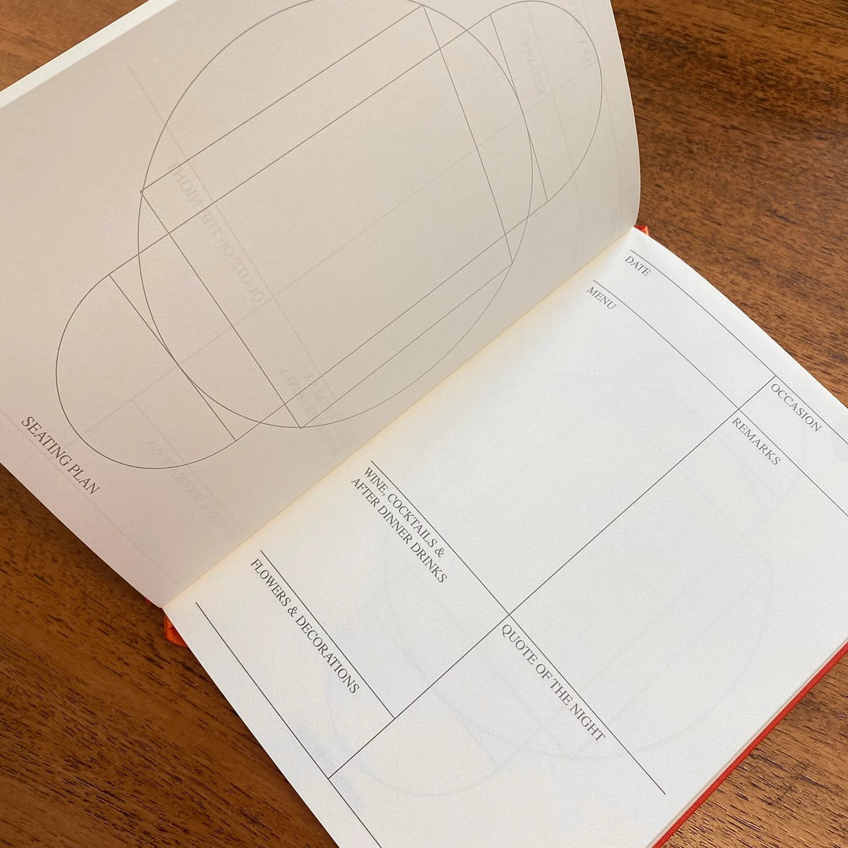 Personalized Dinner Party Logbook