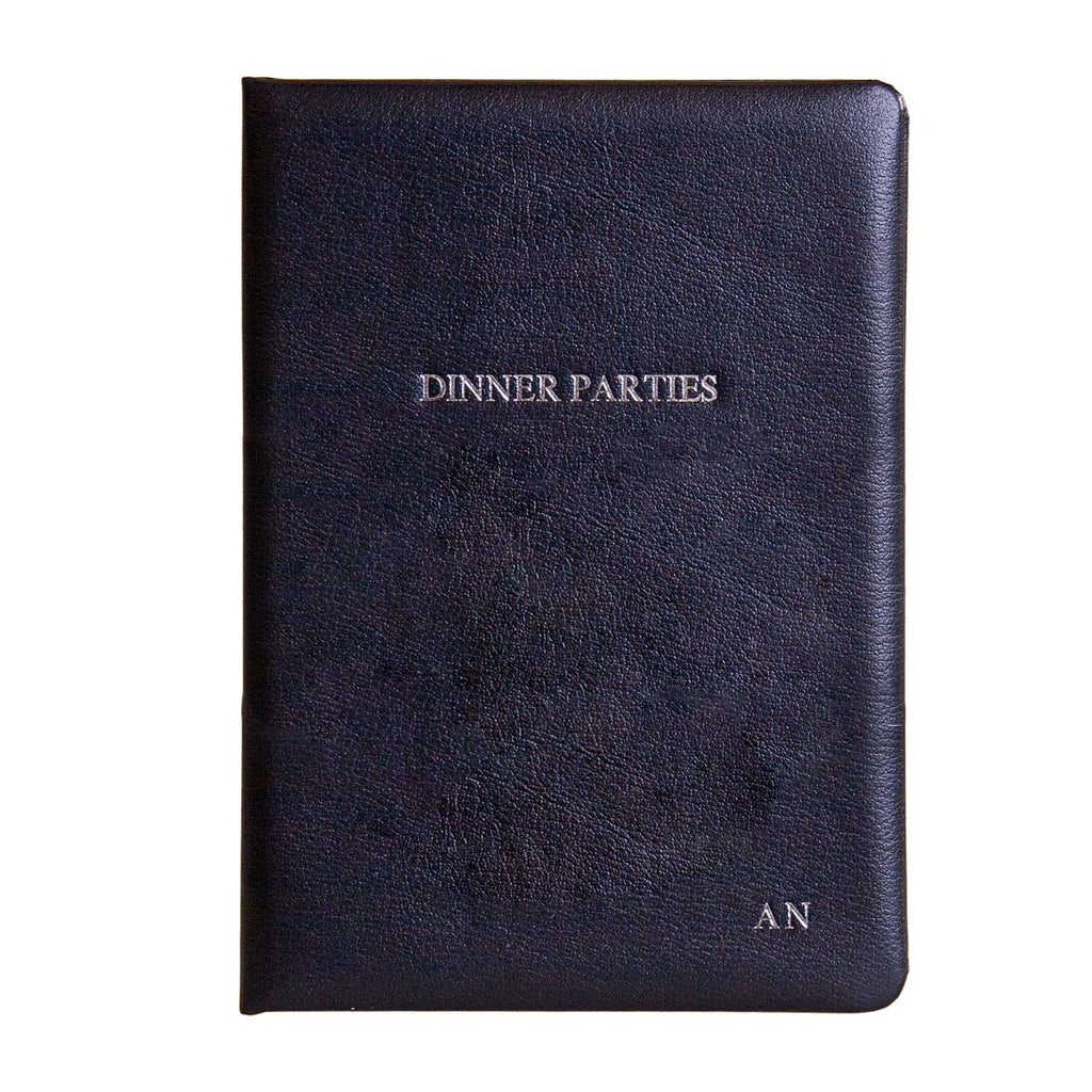 Personalized Leather Dinner Party Book
