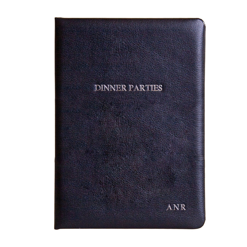 Personalized Leather Dinner Party Book