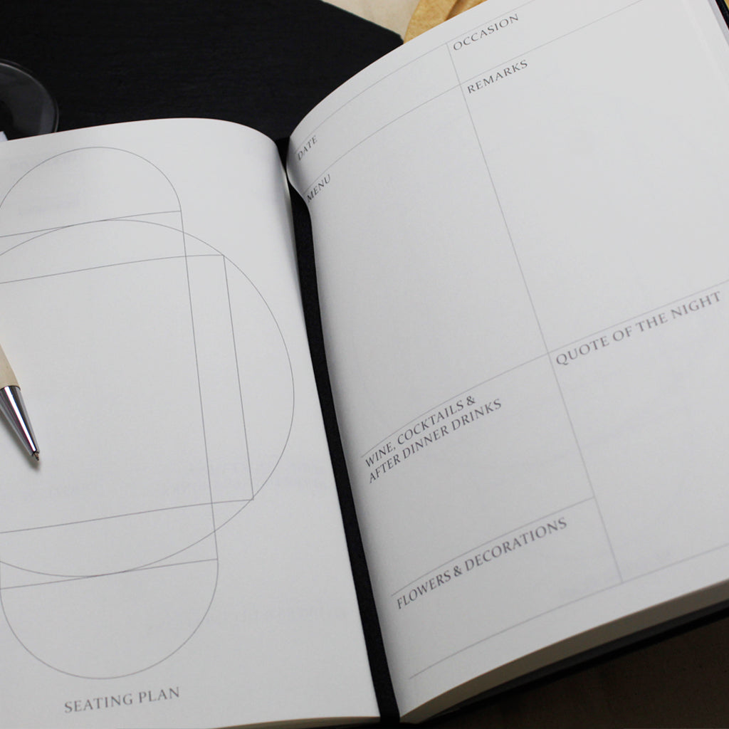 Personalized Leather Dinner Party Book