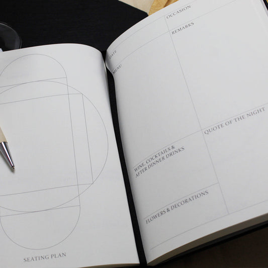Personalized Leather Dinner Party Book