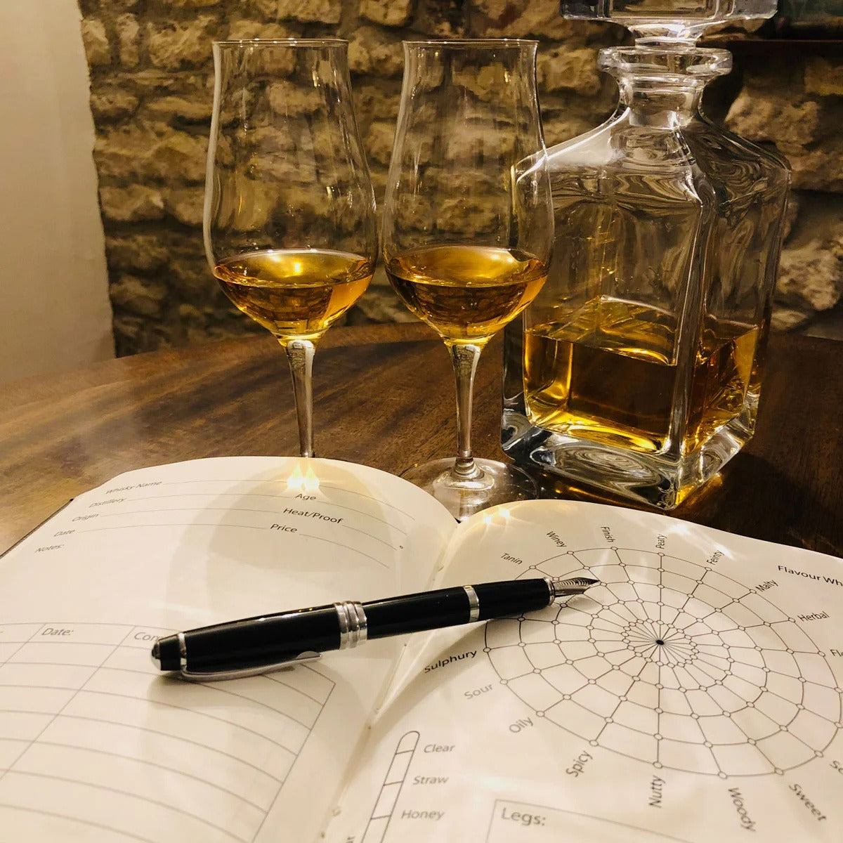 Personalized Whiskey Tasting Journal | Recycled Leather
