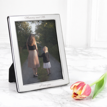 Personalized Silver Portrait Picture Frame | Engraved Photo Frame