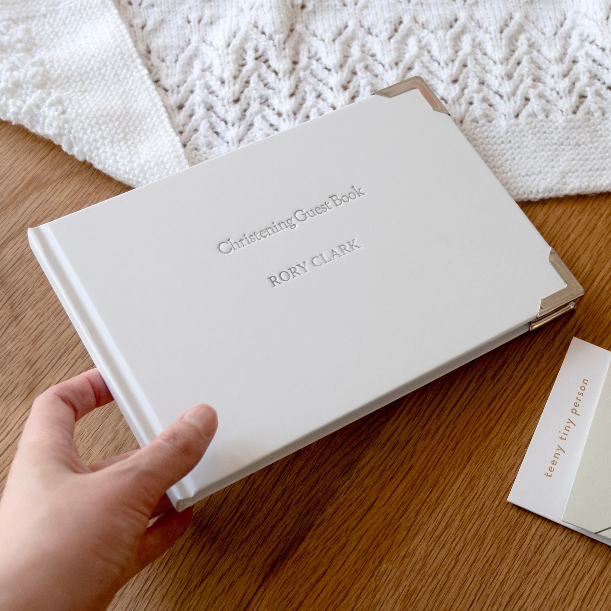 Personalized Baby Christening Guest Book