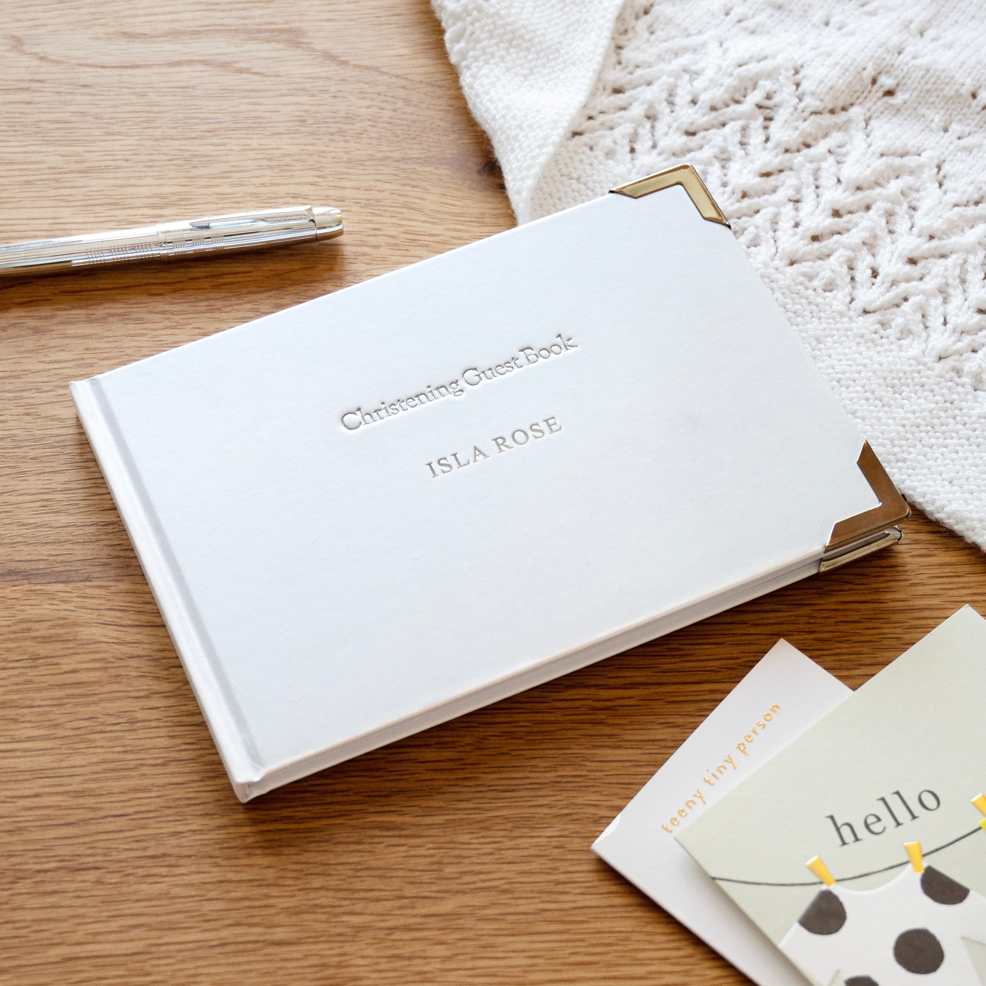 Personalized Baby Christening Guest Book