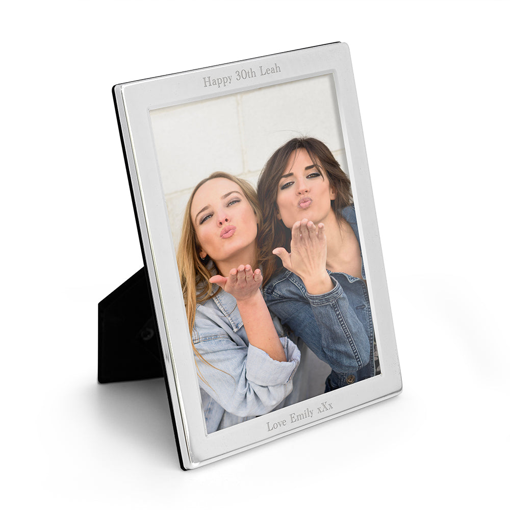 Personalized Silver-Plated Picture Frame | Engraved Custom Photo Frame