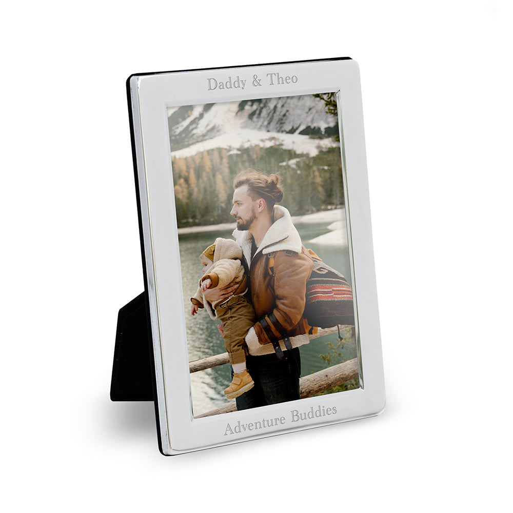 Personalized Silver-Plated Picture Frame | Engraved Custom Photo Frame