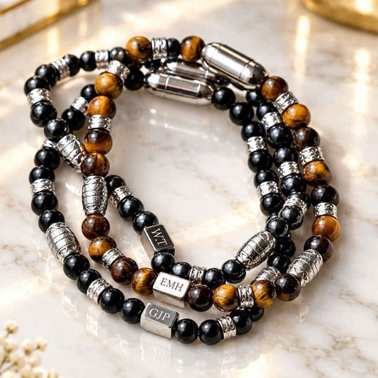 Personalized Gemstone Bead Bracelet