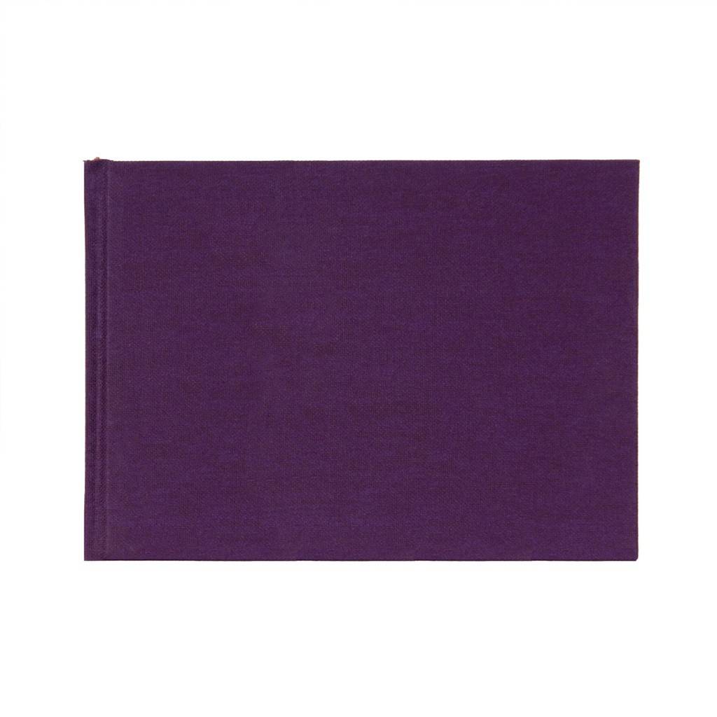 Personalized A4 Artist's Sketchbook in Purple Woven Cloth