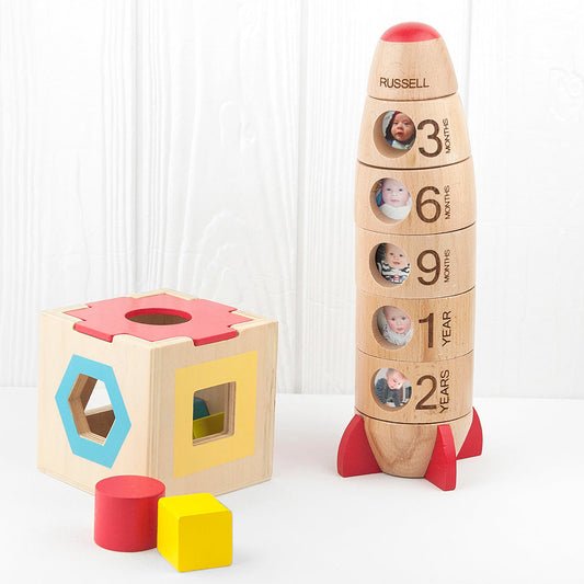 Personalised Children's Milestone Memories Rocket Photo Frame