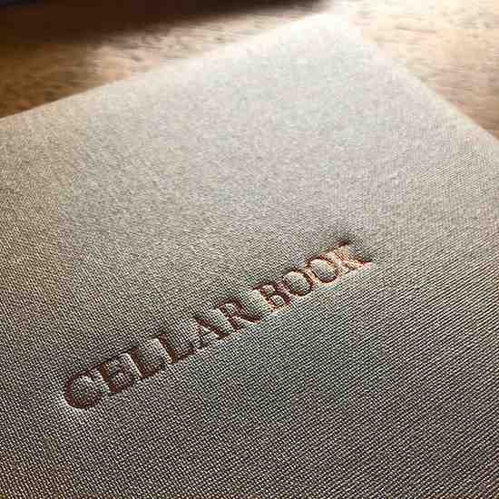 Personalized Buckram Wine Cellar Book-Custom-Initials-Wine-gift