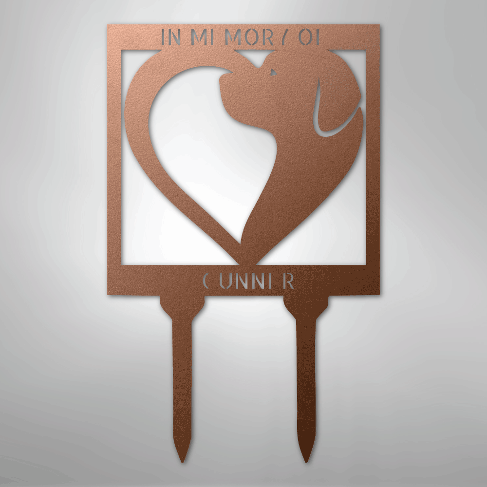COPPER-Personalized Dog Memorial Garden Stake