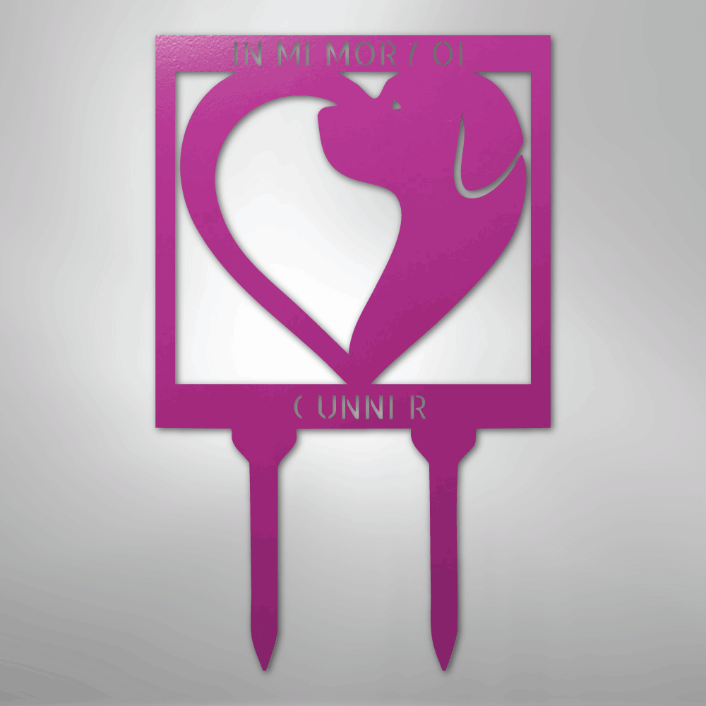 Personalized Dog Memorial Garden Stake-purple