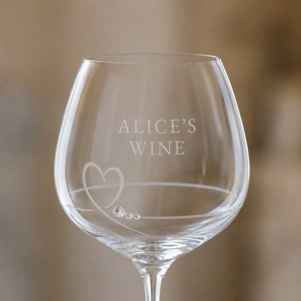 Premium Personalized Swarovski® Crystal Gin Balloon Glass