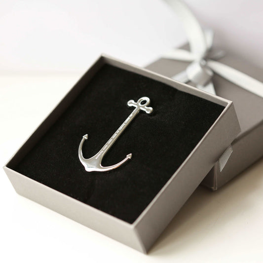 Personalized Book Anchor - Silver & Black