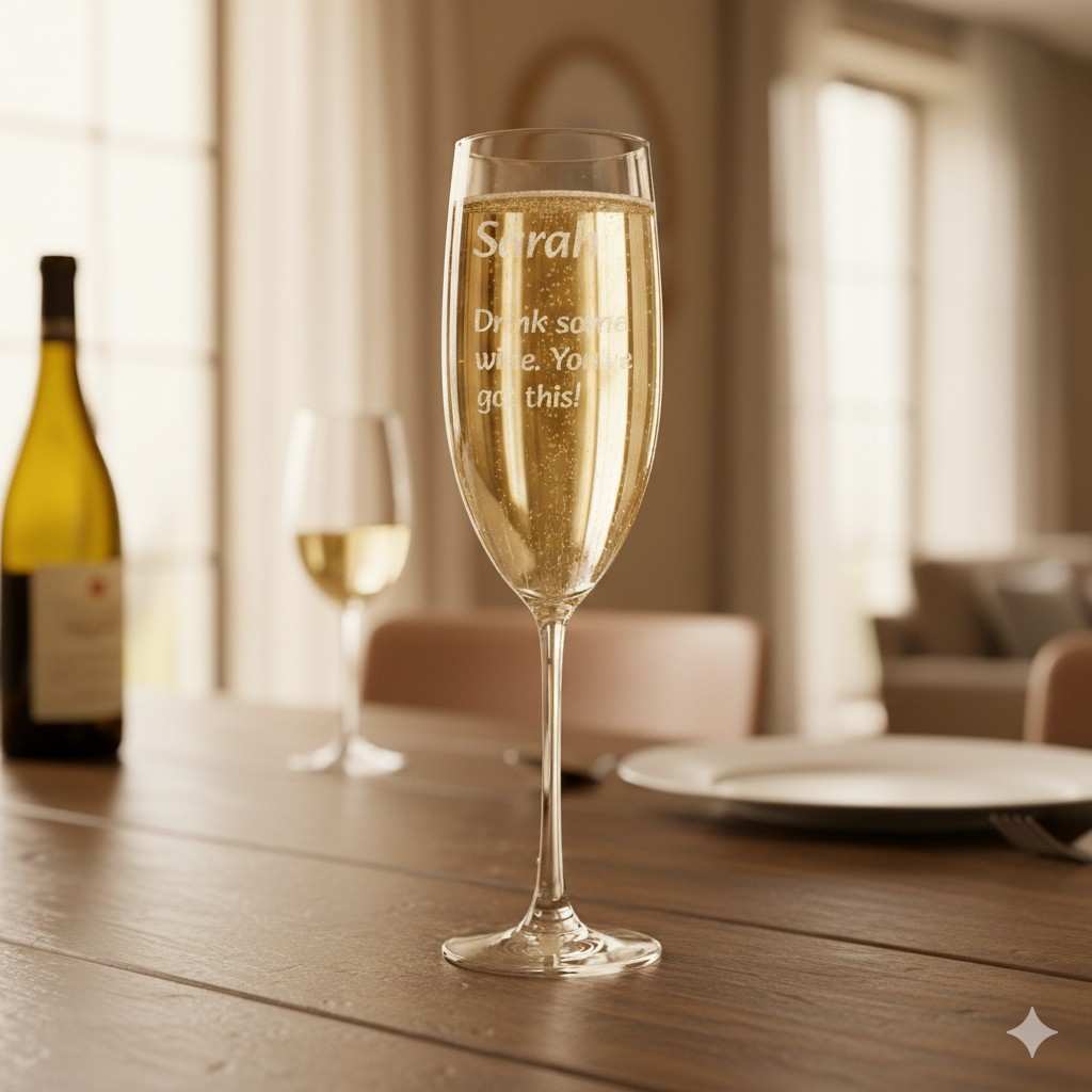 Personalized Champagne Flute