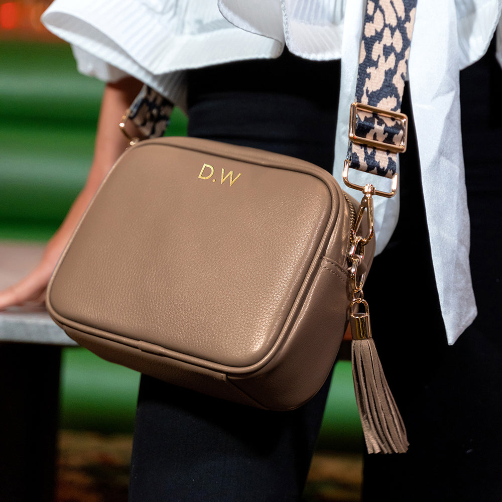 Personalized Cross Body Leather Mini Bag - Mushroom