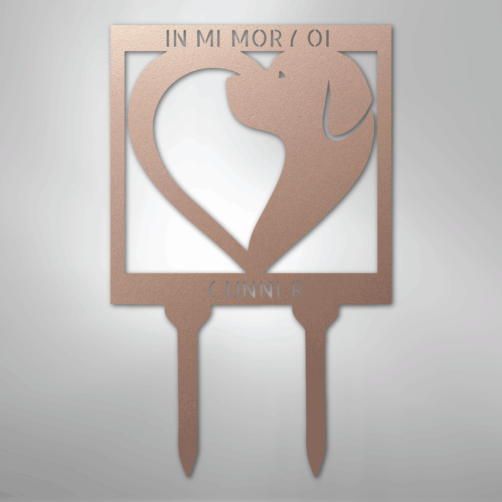 rose-Personalized Dog Memorial Garden Stake