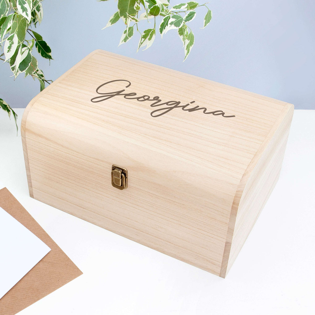 Personalized Engraved Wooden Keepsake Box