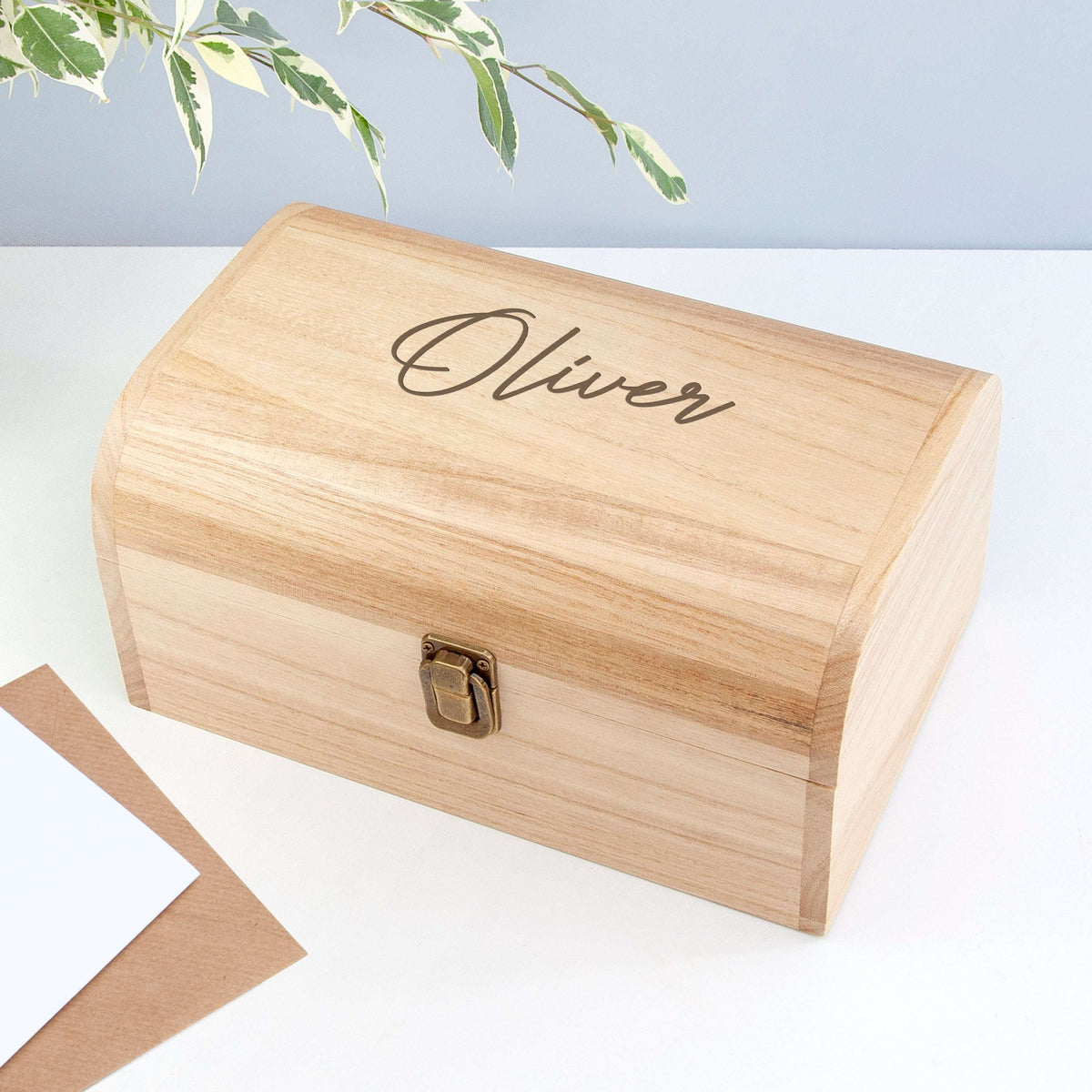 Personalized Engraved Wooden Keepsake Box
